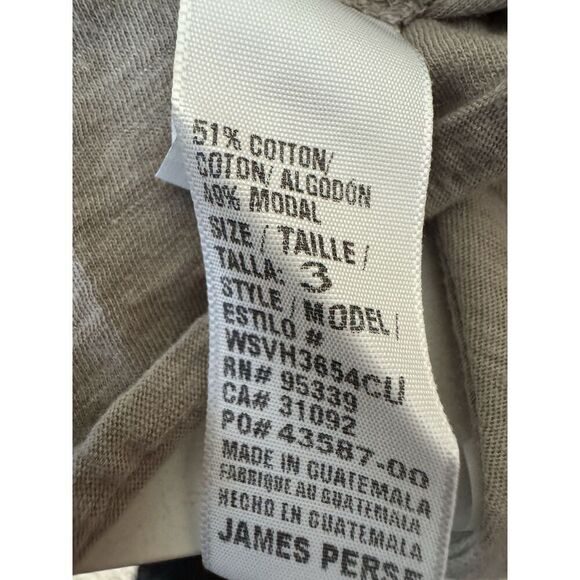 James Perse women's Oatmeal button down modal/cotton blend SHIRT Sz 3 - Picture 5 of 5